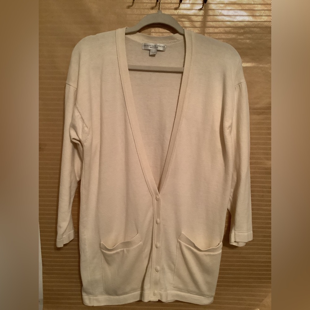 GEOFFREY BEENE~CREAM~CARDIGAN~ TOPPER